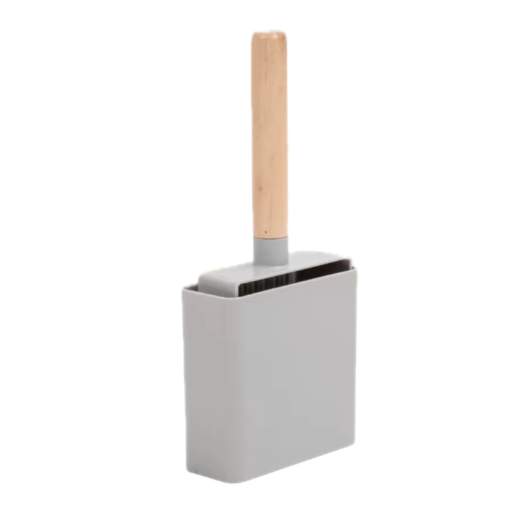 Cat Litter Scoop with Holder, Plastic Litter Scoop Set with Wooden Handle